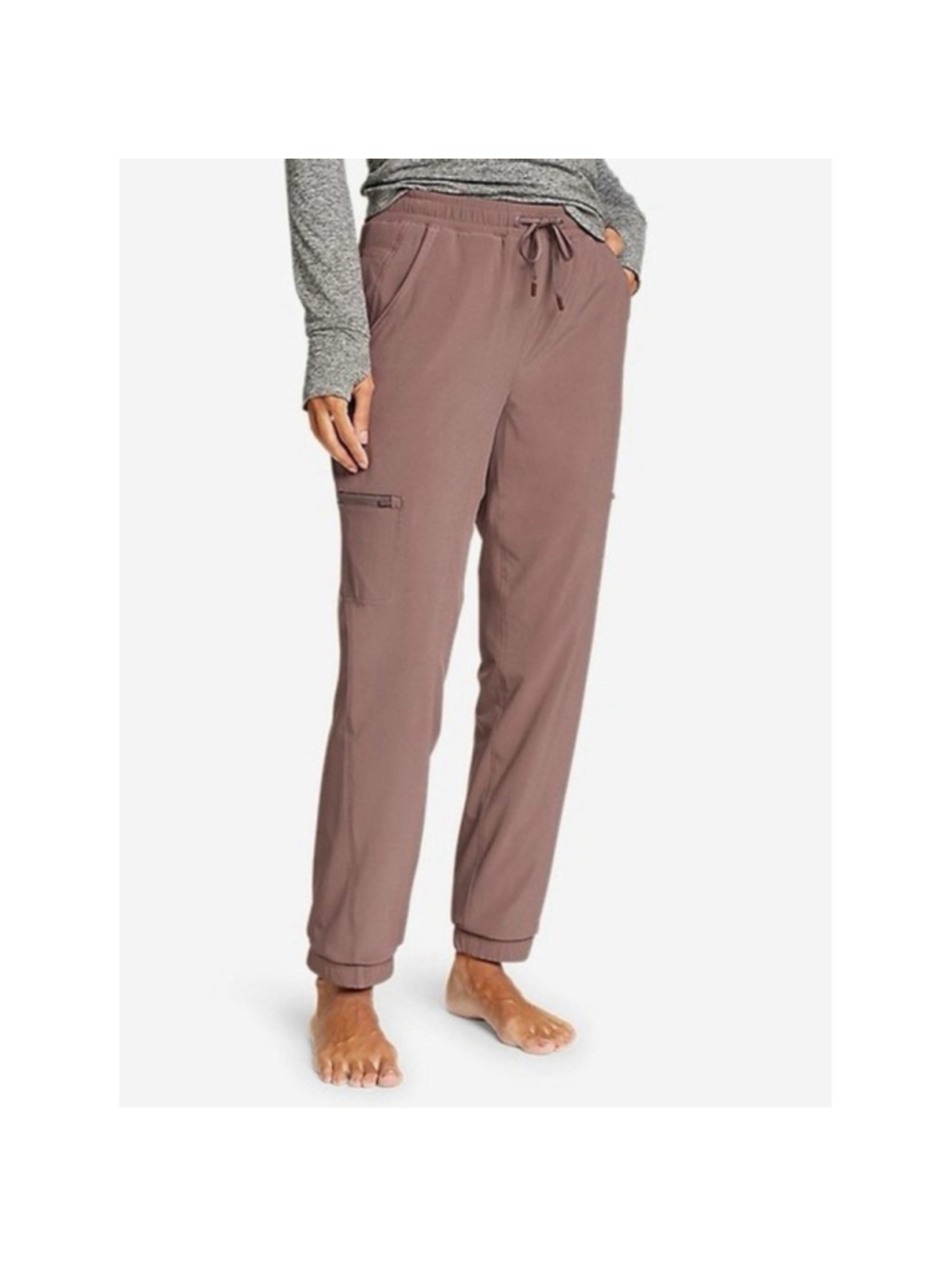 Eddie Bauer cargo pants fleece lined Flexion Polar pink mauve outdoors sz 16